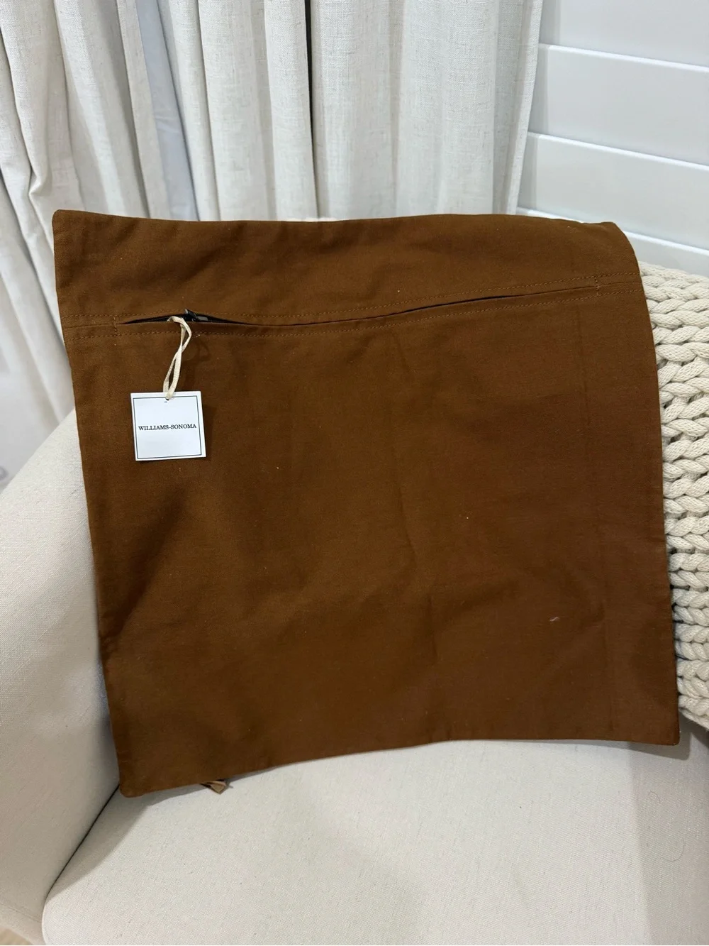 Williams Sonoma  Suede Tassel Fringe Pillow Cover Pair